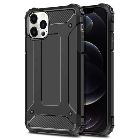 Huse Telefoane - Husă iPhone 13 Pro Max Antisoc Hybrid Armor, Protecție Colțuri Ranforsate, Negru – Hybrid Armor - Copie