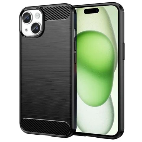 Huse iPhone - Husa iPhone 15 Carbon Negru Techsuit