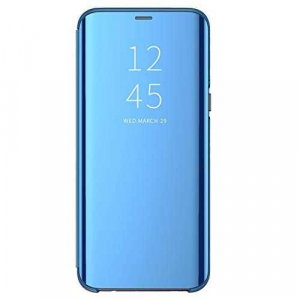 Husa iPhone Xr Clear View Flip Standing Cover (Oglinda) Albastru (Blue) [0]