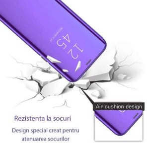 Husa iPhone Xr Clear View Flip Standing Cover (Oglinda) Mov (Purple) [2]