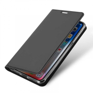 Husa iPhone Xs Max 2018 Toc Flip Tip Carte Portofel Negru Piele Eco Premium DuxDucis [3]