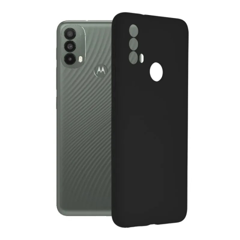 Huse Motorola Moto G62 - Husa Motorola Moto E40 / E30 Silicon Negru cu Microfibra SoftEdge