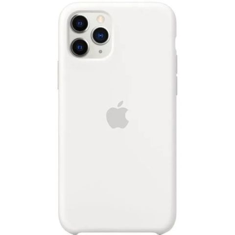 Huse iPhone 11 Pro - Husa pentru iPhone 11 Pro Silicon + Microfibra Alb