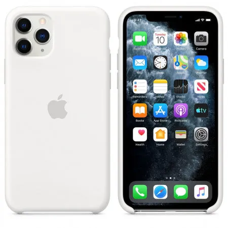 Husa pentru iPhone 11 Pro Silicon + Microfibra Alb [1]