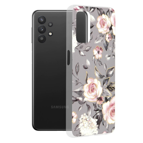 Huse Samsung - Husă protecție Samsung Galaxy A32 5G Imprimeu Floral, Carcasă Slim Rezistentă, Compatibilă Wireless Techsuit