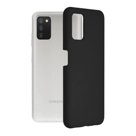 Huse Samsung - Husa Samsung Galaxy A03S Silicon Negru Slim Mat cu Microfibra SoftEdge