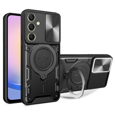 Huse Samsung - Husa Samsung Galaxy A25 5G Antisoc cu Protectie Camera Negru TCGP