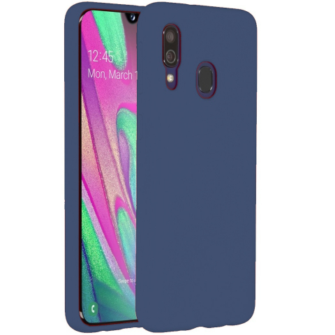 Huse Samsung Galaxy A40 2019 - Husa Samsung Galaxy A40 Bleumarin Silicon Slim protectie Premium Carcasa
