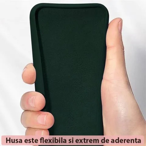 Husa Samsung Galaxy A42 5G Silicon Verde Slim Mat cu Microfibra SoftEdge [5]