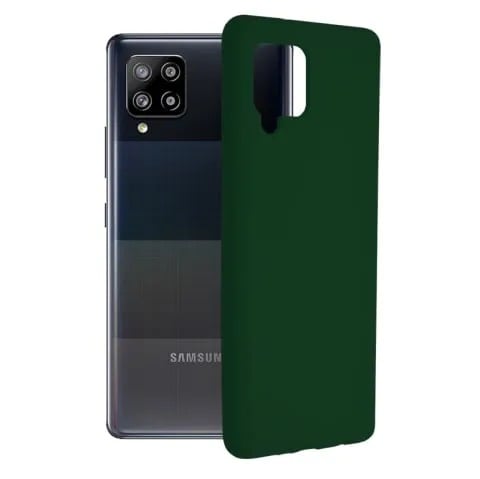 Huse Samsung Galaxy A42 5G 2020 - Husa Samsung Galaxy A42 5G Silicon Verde Slim Mat cu Microfibra SoftEdge