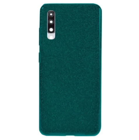 Husa Samsung Galaxy A70 Sclipici Dark Green Silicon