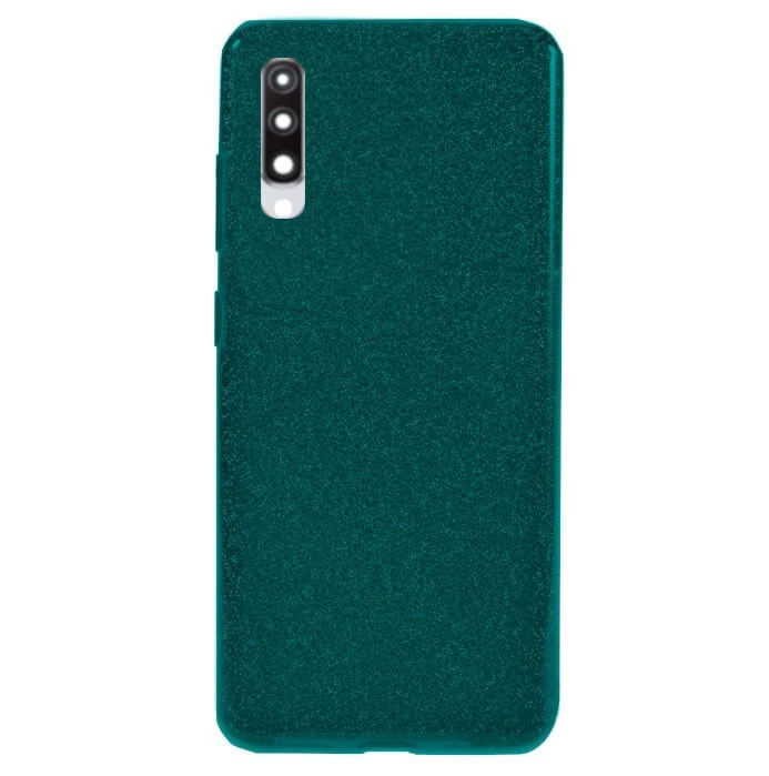 Accesorii telefoane - Husa Samsung Galaxy A70 Sclipici Dark Green Silicon