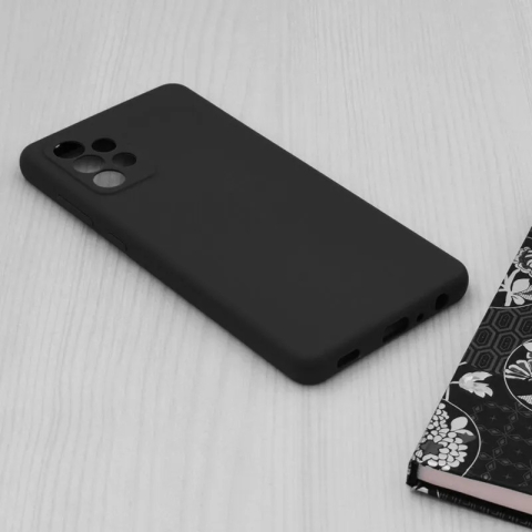 Husa Samsung Galaxy A72 4G / 5G Silicon Negru Slim Mat cu Microfibra SoftEdge [3]