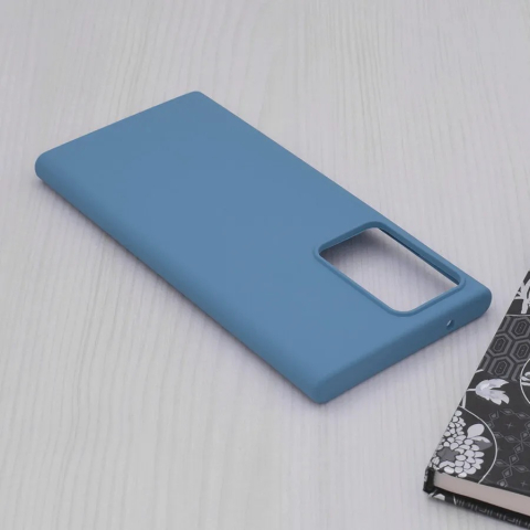 Husa Samsung Galaxy Note 20 Ultra Silicon Albastru Slim Mat cu Microfibra SoftEdge [4]