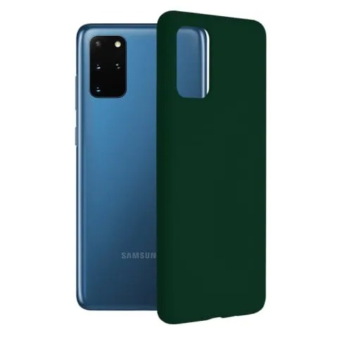 Huse Samsung Galaxy S20 Plus 2020 - Husa Samsung Galaxy S20 Plus Silicon Verde Slim Mat cu Microfibra SoftEdge