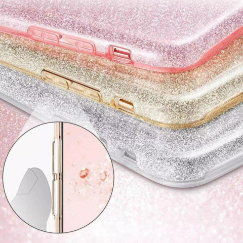 Husa Samsung Galaxy S20 2020 Sclipici Carcasa Spate Argintiu Silicon TPU [2]