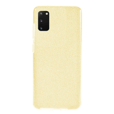 Huse Samsung Galaxy S20 2020 - Husa Samsung Galaxy S20 2020 Sclipici Carcasa Spate Auriu Gold Silicon TPU