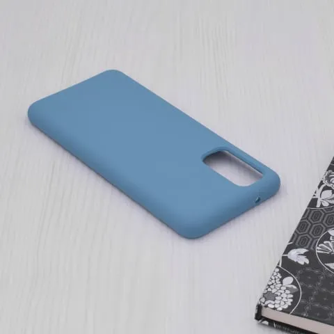 Husa Samsung Galaxy S20 Silicon Albastru Slim Mat cu Microfibra SoftEdge [3]