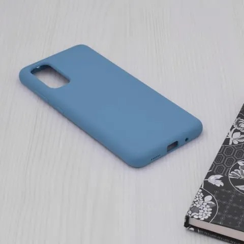 Husa Samsung Galaxy S20 Silicon Albastru Slim Mat cu Microfibra SoftEdge [3]