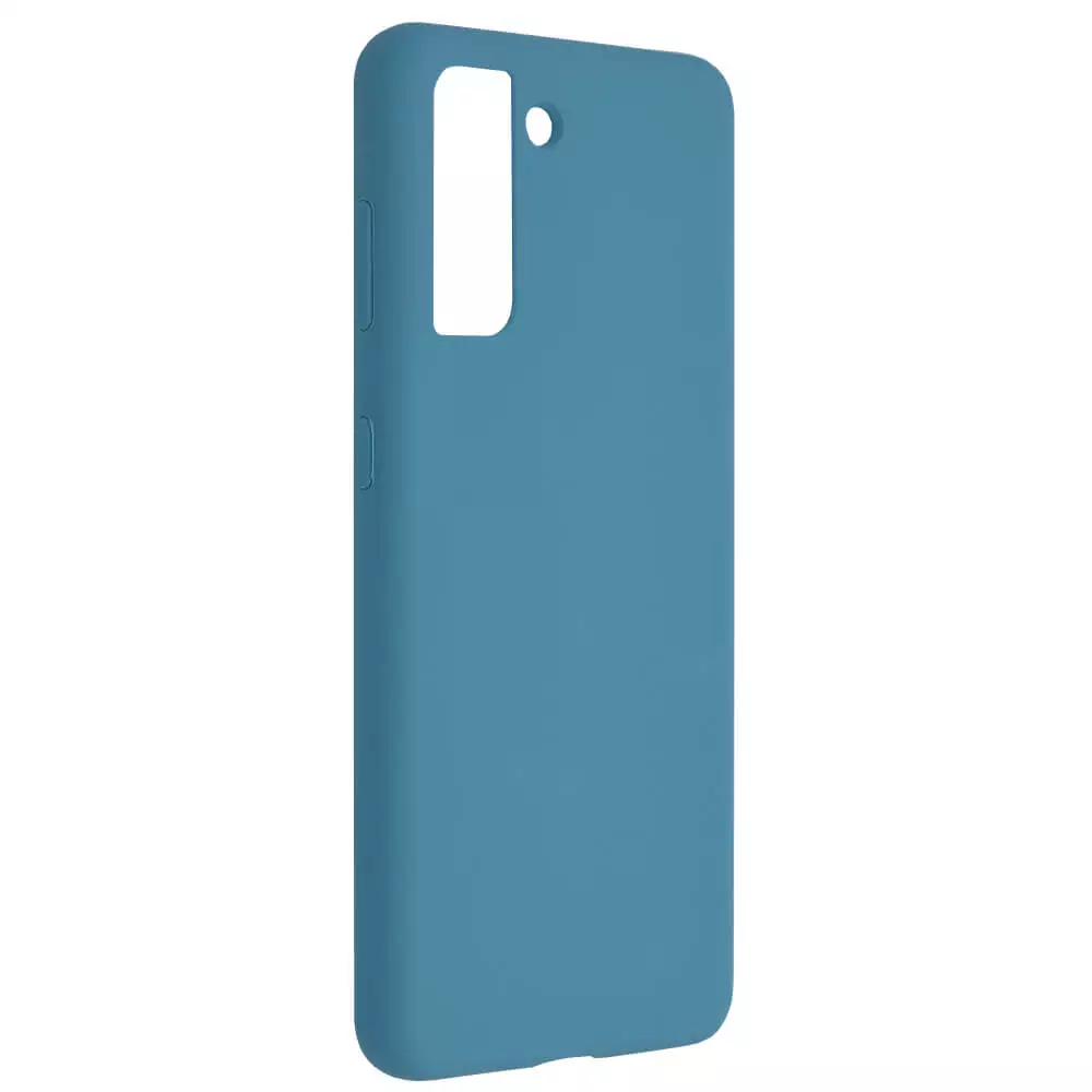 Husa Samsung Galaxy S21 Plus Silicon Albastru Slim Mat cu Microfibra SoftEdge [1]
