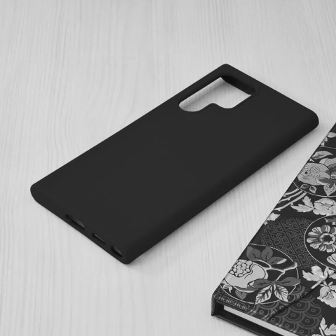 Husa Samsung Galaxy S22 Ultra Silicon Negru cu Microfibra SoftEdge [2]