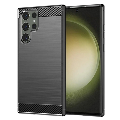 Accesorii telefoane - Husa Samsung Galaxy S23 Ultra Carbon Negru Techsuit