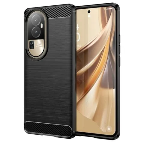 Huse Telefoane - Husa silicon Oppo Reno 10 Pro+ Carbon Negru Techsuit