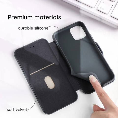 Husa Tip Carte Honor Magic 5 cu Flip Magnetic Negru TSWP [1]