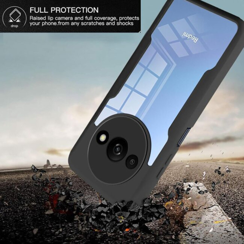 Husa Xiaomi Redmi A3 360 grade silicon TPU transparenta Roz [4]