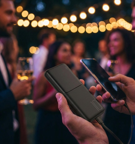 PowerBank XO PR251/PB312 10000 mAh Negru USB-C USB-A LED [5]