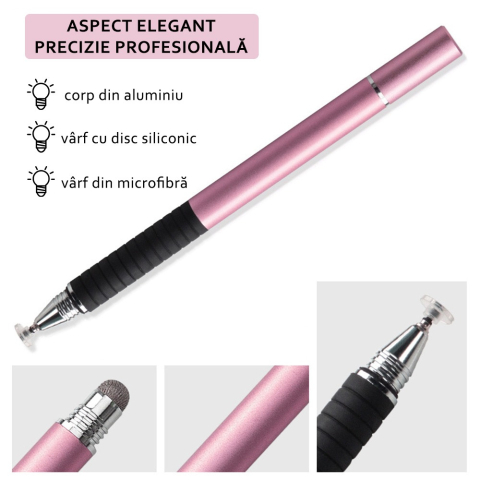 Stylus Pen 2in1 Universal Negru – Android, iOS, Design Ergonomic – Techsuit JC02 [8]