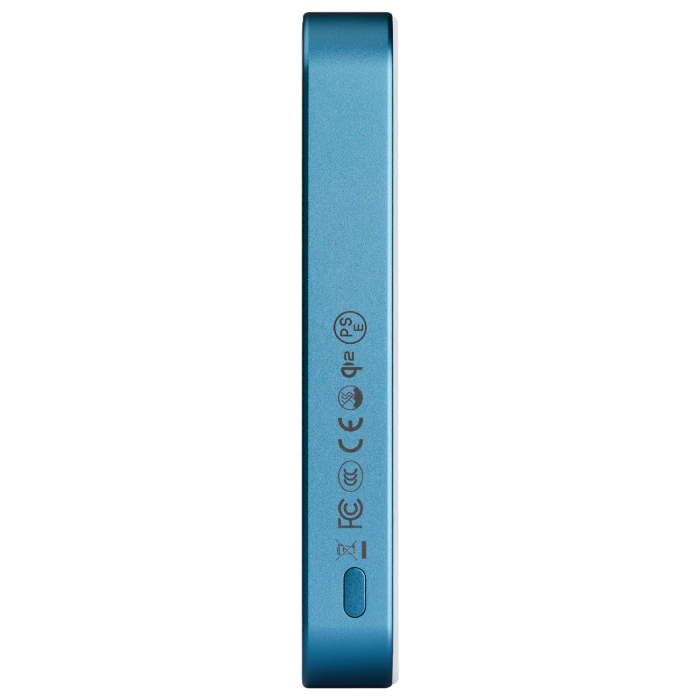Baterie Externa Magnetica PITAKA, Magsafe, Design Ultra Subtire, 15W Wireless, 10000mAh, Lucid Blue [6]