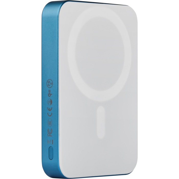 Baterie Externa Magnetica PITAKA, Magsafe, Design Ultra Subtire, 15W Wireless, 10000mAh, Lucid Blue [3]