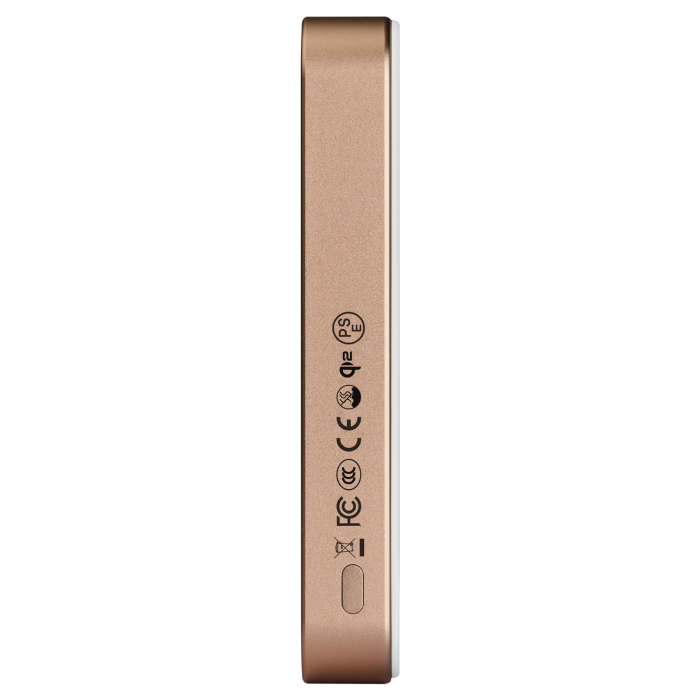 Baterie Externa Magnetica PITAKA, Magsafe, Design Ultra Subtire, 15W Wireless, 10000mAh, Golden Glint [6]