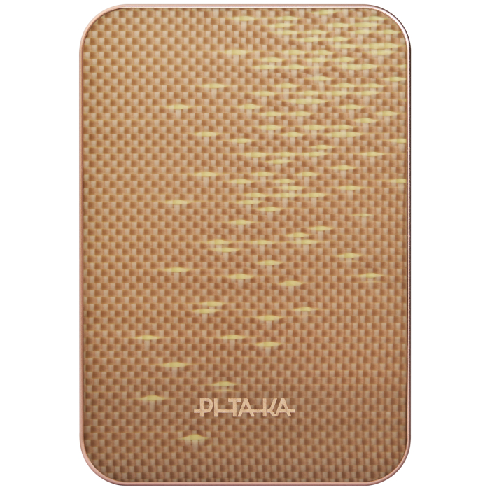Baterie Externa Magnetica PITAKA, Magsafe, Design Ultra Subtire, 15W Wireless, 10000mAh, Golden Glint [5]