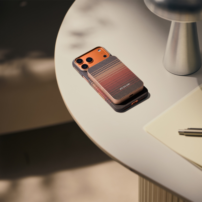 Baterie Externa Magnetica PITAKA, Magsafe, Design Ultra Subtire, 15W Wireless, 10000mAh, Sunset [7]