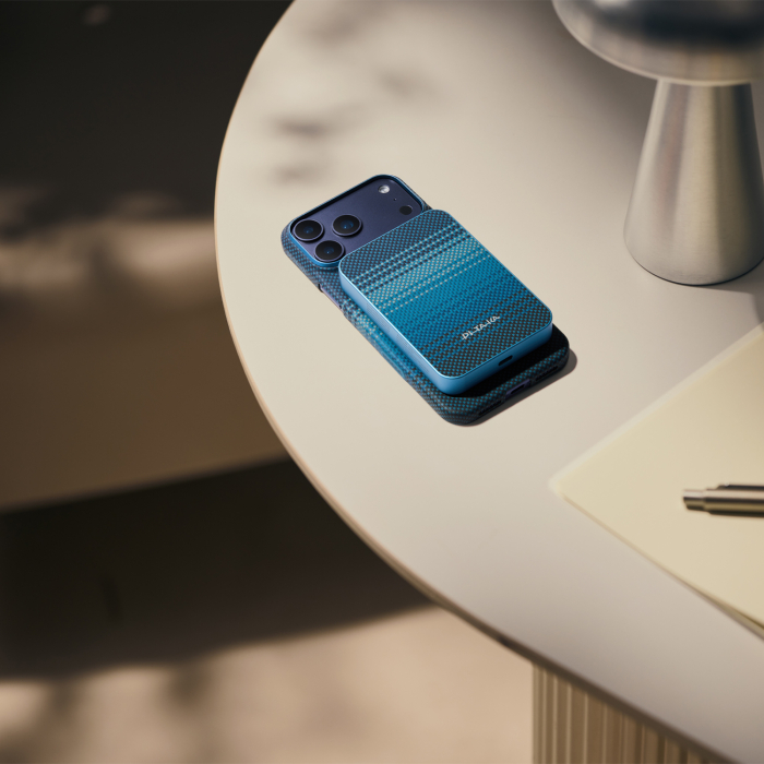 Baterie Externa Magnetica PITAKA, Magsafe, Design Ultra Subtire, 15W Wireless, 10000mAh, Moonrise [7]