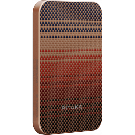 Baterie Externa Magnetica PITAKA, Magsafe, Design Ultra Subtire, 15W Wireless, 5000mAh, Sunset [6]