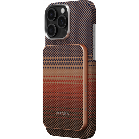 Baterie Externa Magnetica PITAKA, Magsafe, Design Ultra Subtire, 15W Wireless, 5000mAh, Sunset [3]