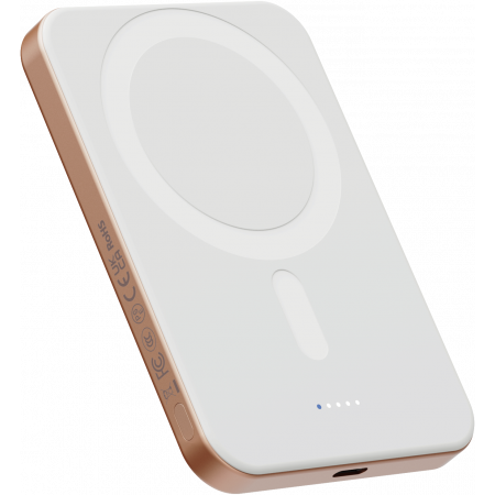 Baterie Externa Magnetica PITAKA, Magsafe, Design Ultra Subtire, 15W Wireless, 5000mAh, Sunset [8]