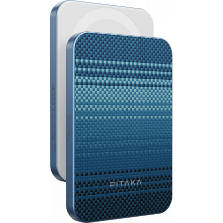Baterie Externa Magnetica PITAKA, Magsafe, Design Ultra Subtire, 15W Wireless, 5000mAh, Moonrise [2]