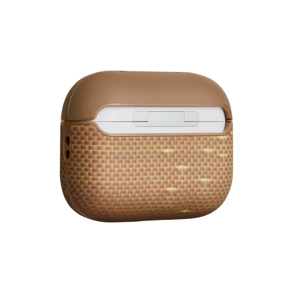 Carcasa MagEZ pentru AirPods Pro 3, Fibra de Aramida, Golden Glinth [3]