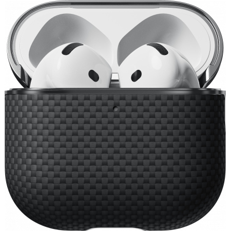 Carcasa MagEZ pentru AirPods 4, Fibra de Aramida, Negru/Gri [1]