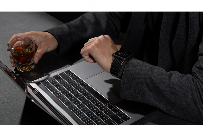 Curea din Fibra de Carbon Apple Watch seriile 1 - 9 / SE / Ultra/Ultra 2 , 38/40/41/42/44/45 mm Modern [12]