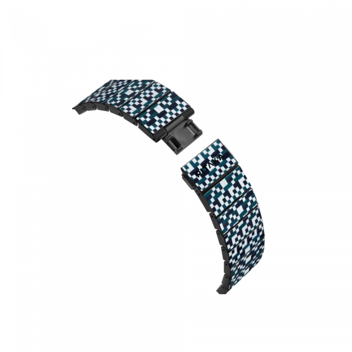 Curea Pitaka din Fibra de Carbon Dreamland Mosaic pentru Apple Watch seriile 1-9/ SE/ Ultra/ Ultra 2, 38/40/41/42/44/45/49 mm [4]
