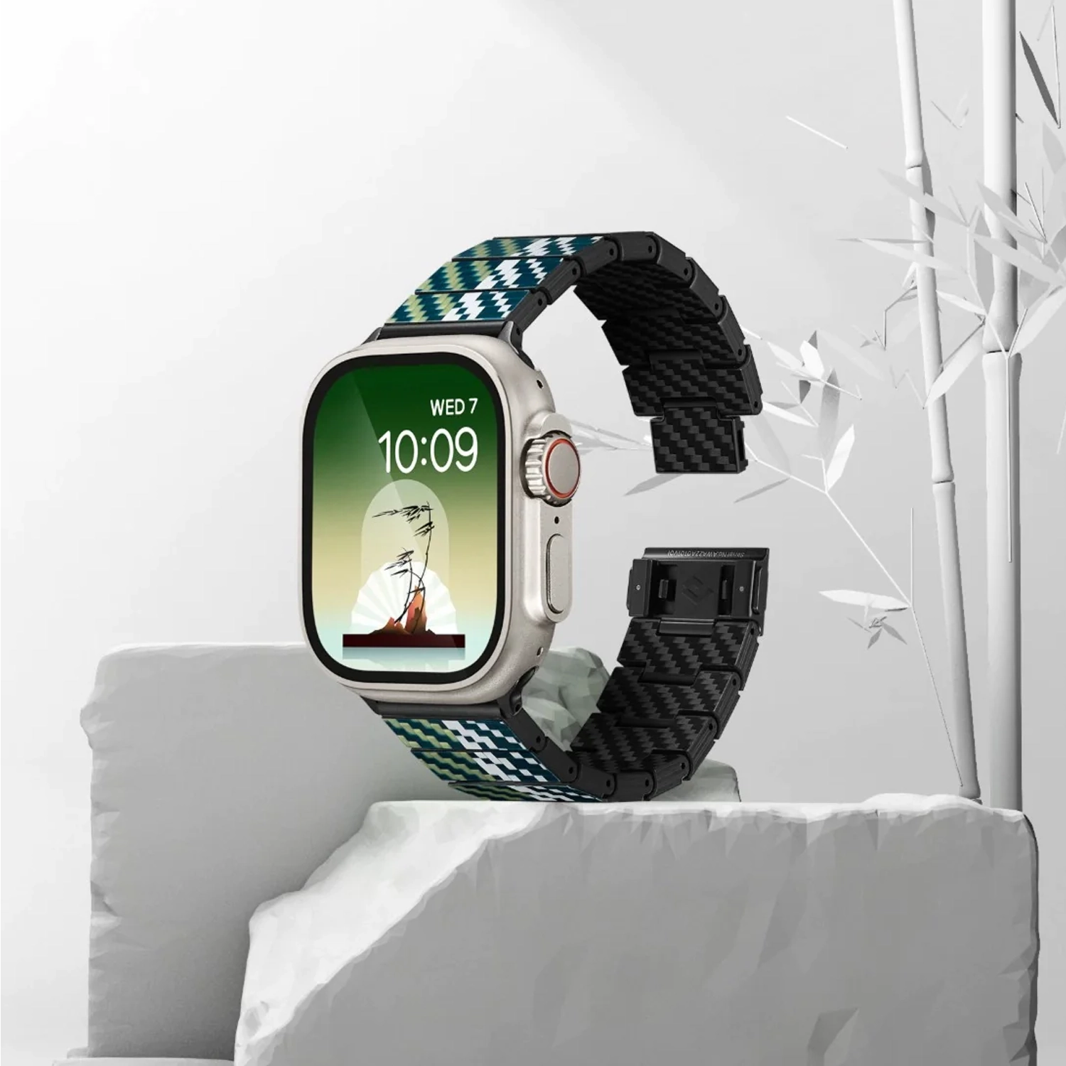 Curea din Fibra de Carbon Poetry of Things pentru Apple Watch seriile 1 - 9 / SE / Ultra/Ultra 2 , 38/40/41/42/44/45/49 mm [6]