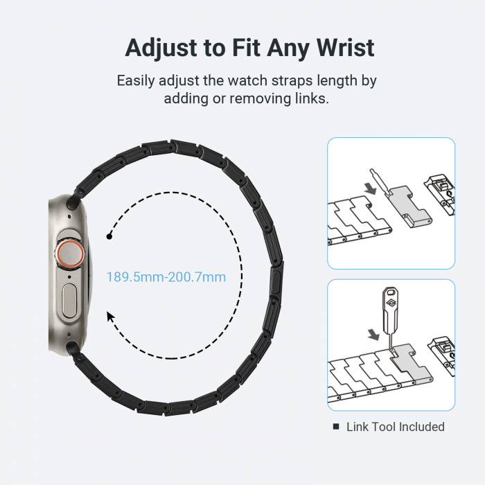 Curea din Fibra de Carbon Rhapsody pentru Apple Watch seriile 1 - 9 / SE / Ultra/Ultra 2 , 38/40/41/42/44/45/49 mm [4]