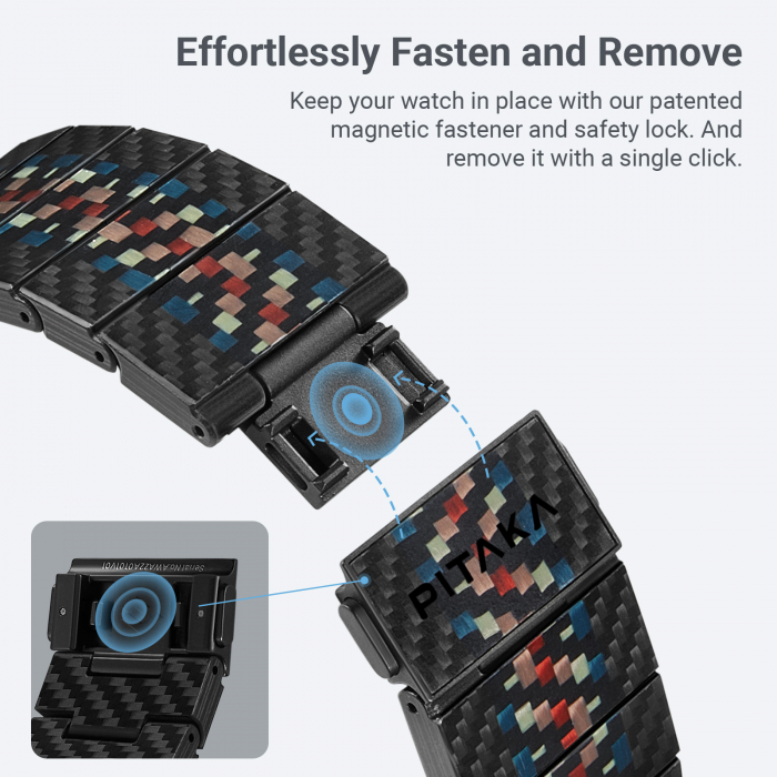 Curea din Fibra de Carbon Rhapsody pentru Apple Watch seriile 1 - 9 / SE / Ultra/Ultra 2 , 38/40/41/42/44/45/49 mm [8]