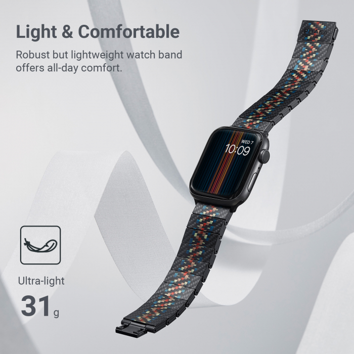 Curea din Fibra de Carbon Rhapsody pentru Apple Watch seriile 1 - 9 / SE / Ultra/Ultra 2 , 38/40/41/42/44/45/49 mm [7]