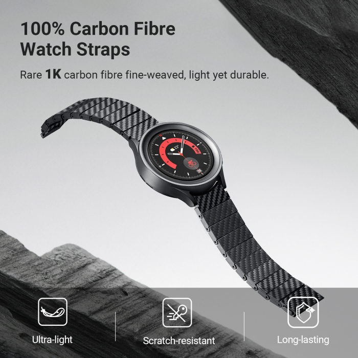 Curea din Fibra de Carbon pentru Samsung Galaxy Watch5, Watch5 Pro, Watch6, Watch6 Classic, Watch7 40/42/44/45/46/47mm [4]